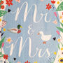 Two Ducks Floral Wedding Card, thumbnail 6 of 12