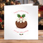 Christmas Pudding Personalised Christmas Card, thumbnail 1 of 3