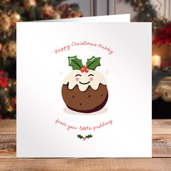 Christmas Pudding Personalised Christmas Card, 2 of 6