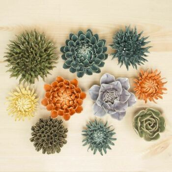 Ceramic Flower Decorate Your Table, Wall, Terrarium, 6 of 10