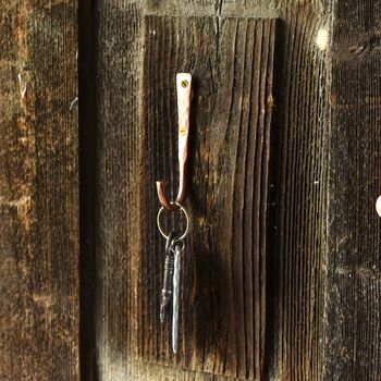 Solid Copper Hooks Hammered Metal Diy Fixing, 4 of 9