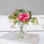 Silk Bouquet Of Peony And Queen Ann Lace, thumbnail 3 of 3