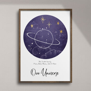 Personalised Family Universe And Stars Print, 6 of 7