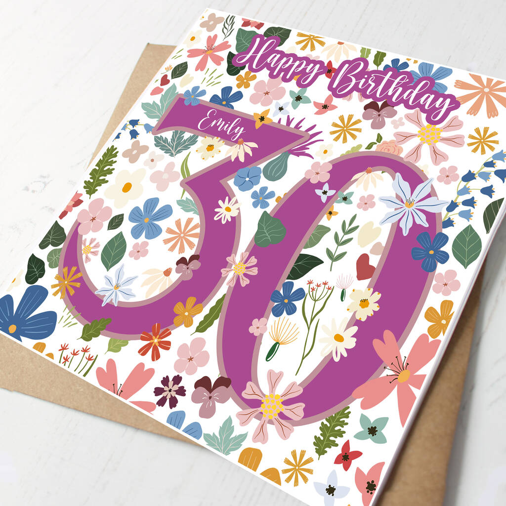 Personalised 30th Birthday Card For Her By Hope and Love ...