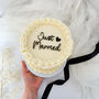 Just Married Acrylic Cake Charm, thumbnail 2 of 3