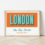 Personalised London Retro Favourite City Travel Print, thumbnail 2 of 7