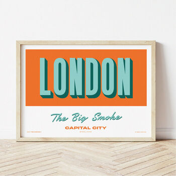 Personalised London Retro Favourite City Travel Print, 2 of 7