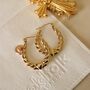 18 K Gold Heart Hoop Earrings, thumbnail 2 of 10