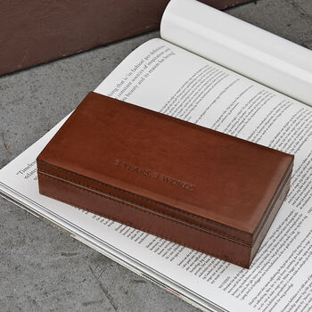 Leather Personalised Cufflink Box, 2 of 4