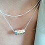 Love Is All Around Necklace, Rainbow, thumbnail 3 of 7