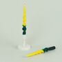 G Decor Set Of Two Yellow Green Spiral Twisted Candles, thumbnail 3 of 3