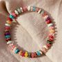 New Rainbow Agate Bead Bracelet, thumbnail 1 of 5