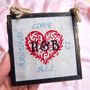 Personalised Valentines Day Glass Frame Token Gift, thumbnail 2 of 4
