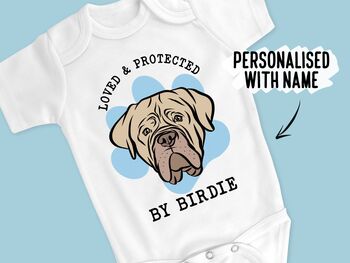 Dogue De Bordeaux Baby Onesie, 2 of 6