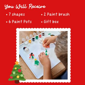 Paint Your Own Christmas Shapes Kit, 3 of 4