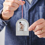 Personalised 11 Year Anniversary Steel Photo Christmas Decoration, thumbnail 1 of 5