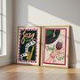 Set Of Six Music Wall Art Prints – Retro Music Posters In Three Colour Options, thumbnail 11 of 12