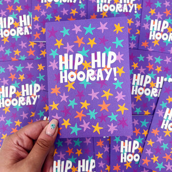 Colourful 'Hip Hip Hooray' Stars Card, 3 of 6