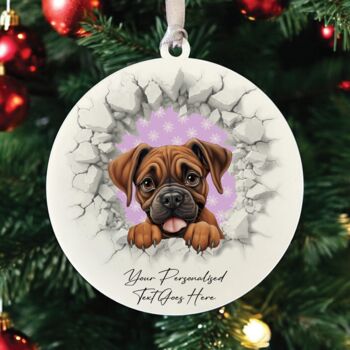 Personalised Christmas Boxer Dog Break Through, 3 of 10