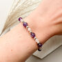 Amethyst And Rose Quartz Crystal Beaded Bracelet, thumbnail 1 of 6