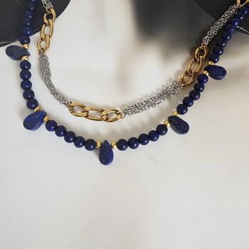 Two Tone Chain Necklace – Gold And Silver Layered Necklace, Waterproof Stainless Steel Mixed Metal Chain, Adjustable Everyday Stacking Necklace, 5 of 12
