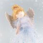 Blue Snow Fairy Light Up Angel Decoration Tree Topper, thumbnail 2 of 9