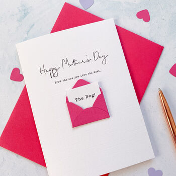Personalised From Dog/Cat Mother's Day Envelope Card, 3 of 3