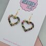 Love Heart Small Glitter Resin Earrings, thumbnail 6 of 12