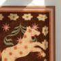 ‘Floral Horse’, Botanical Western Art Print, Rodeo Cowboy Flower Poster, thumbnail 2 of 3