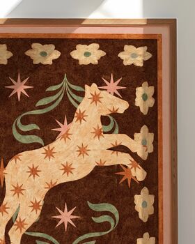 ‘Floral Horse’, Botanical Western Art Print, Rodeo Cowboy Flower Poster, 2 of 3