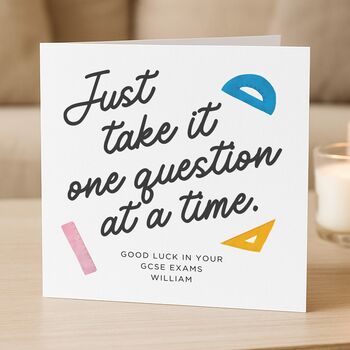 Gcse Exam Encouragement Good Luck Card, 2 of 8