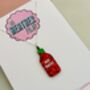 Hot Sauce Glitter Charm Necklace / Foodie Gift / Spicy Statement Jewellery / Fun Accessories, thumbnail 5 of 9