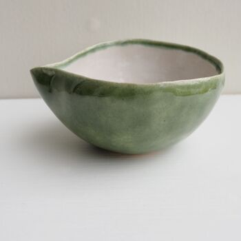 Handmade Green Ceramic Matcha Jug / Serving Bowl, 3 of 8