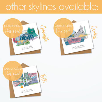 Bath Graduation Skyline Personalised Card, 9 of 9