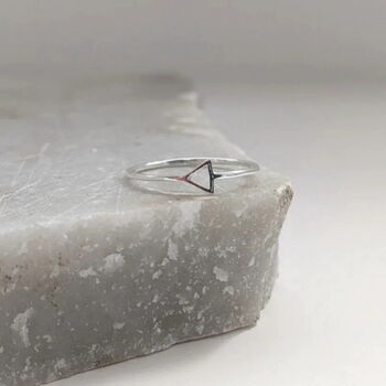 Sterling Silver Triangle Ring, 2 of 7