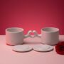 Heart Gesture Handmade Cup Set Of Two, thumbnail 1 of 3