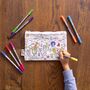 Reusable Colour In Pencil Case Mermaid Craft Kit + 10 Pens, thumbnail 5 of 8