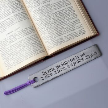 Teacher Appreciation Gift, Hand Forged Personalised Iron Keyring Or Bookmark, 4 of 9