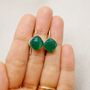 Green Onyx Sterling Silver Earrings, thumbnail 5 of 8
