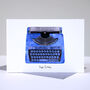 Retro Typewriter Greetings Card, thumbnail 4 of 11