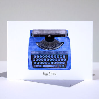 Retro Typewriter Greetings Card, 4 of 11