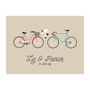 Personalised Bikes Wedding Or Anniversary Gift Print, thumbnail 3 of 5