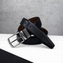 Personalised Special Date Men's Leather Reversible Belt, thumbnail 2 of 7