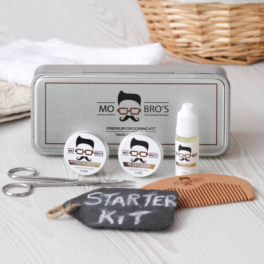 Men's Six Piece Beard Grooming Set Classic Cedarwood By Mo Bro's ...