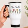 Floral Teacher Travel Mug, thumbnail 1 of 3