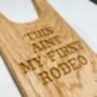 Personalised Western Style Solid Oak Boot Jack, thumbnail 7 of 9
