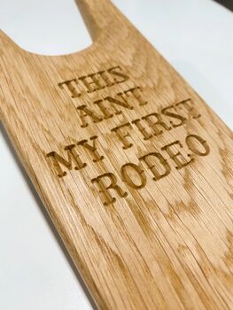Personalised Western Style Solid Oak Boot Jack, 7 of 9
