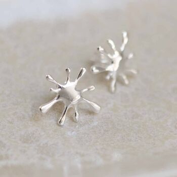 Sterling Silver Splat Studs, 5 of 6