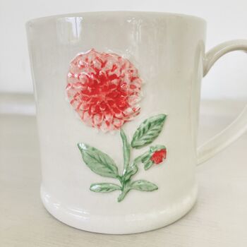 Hand Painted Dahlia Floral Mug, 2 of 5