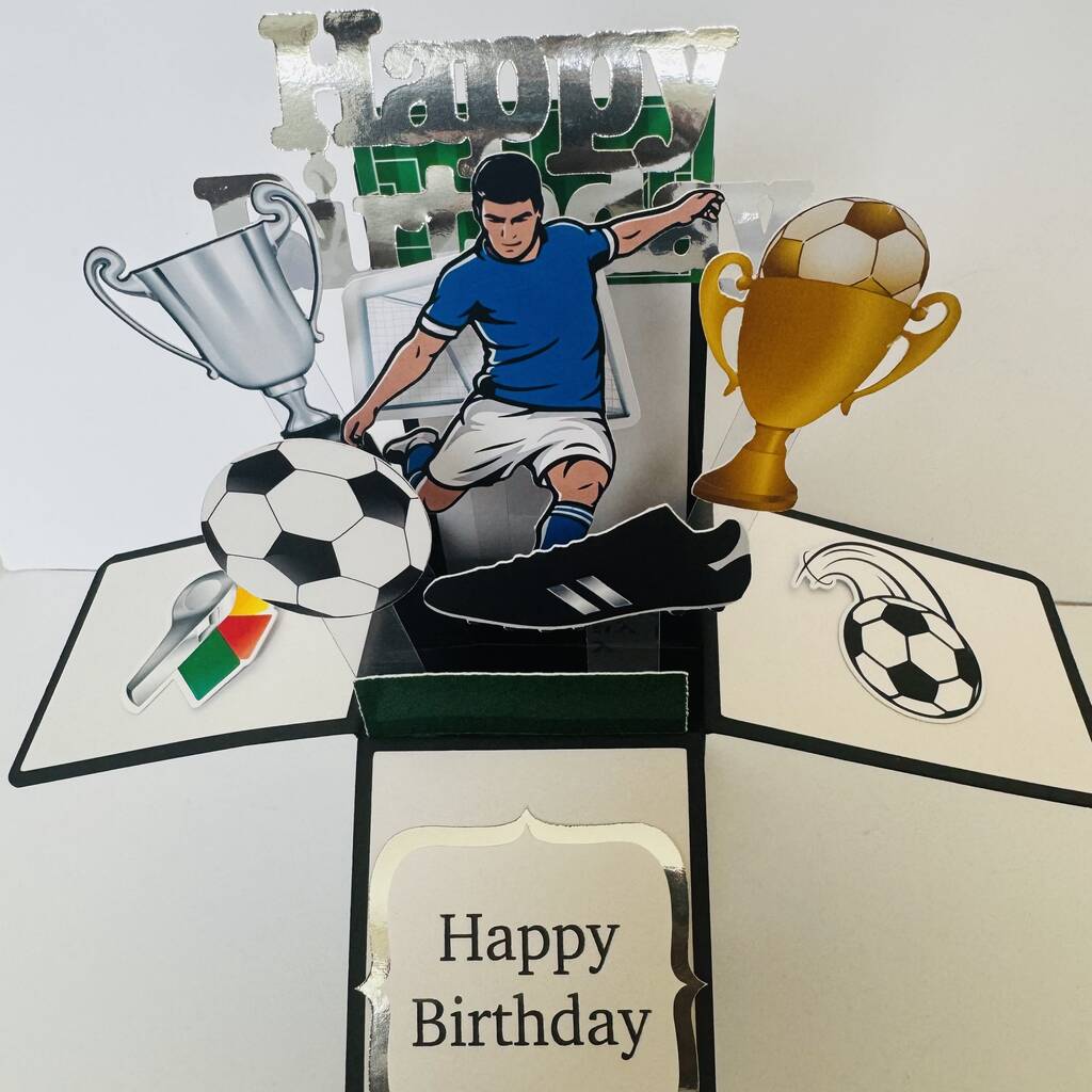Personalisable Football Themed 3D Greeting/Gift Card, 1 of 7